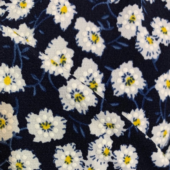 ❌DONATED❌Navy Blue Floral Sleeveless Two Tone V-neck Midi Dress - Picture 7 of 11